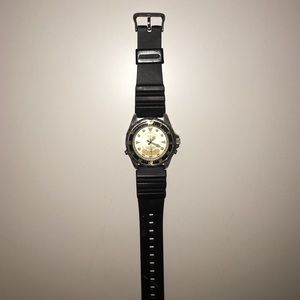 CASIO Mens Ana-Digi Alarm Black Rubber Band Watch