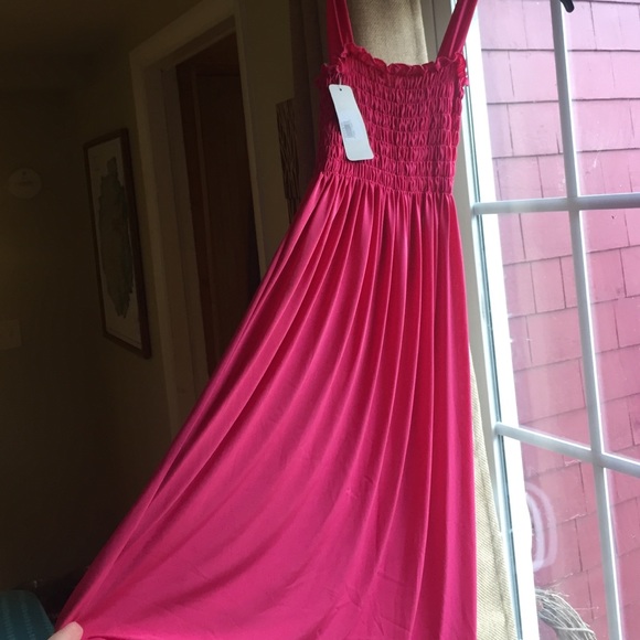 Pink bathing suit cover up