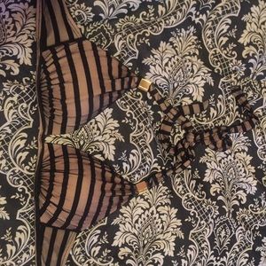 Nude and black vs swim top