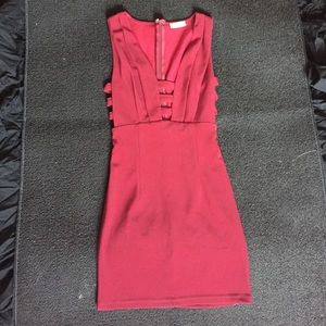 NWOT burgundy TOBI dress XS