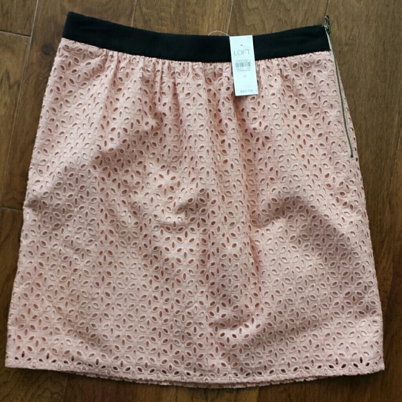 Loft Peach Lace Skirt