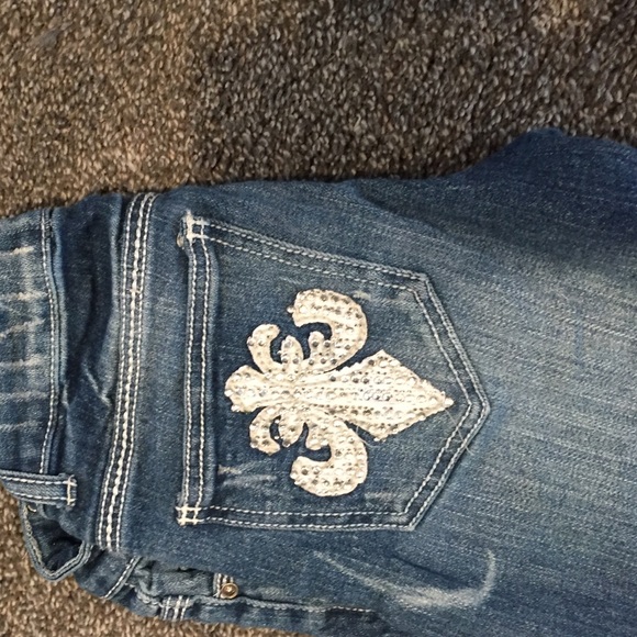 Red Rivet Jeans - Picture 2 of 4