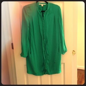 DVF Diane Von Furstenberg green shift dress