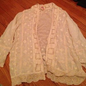 Light pink vintage hippie kimono shall