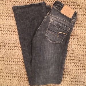 American Eagle black wash denim jeans