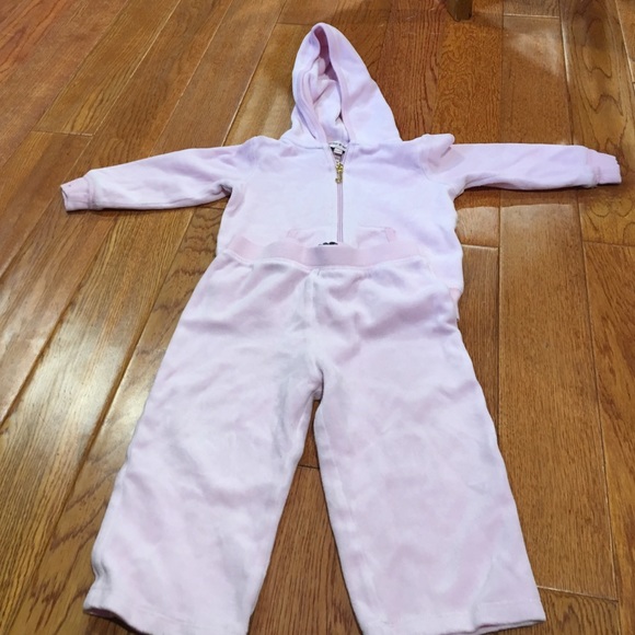 Juicy couture baby pink velour sweat suit