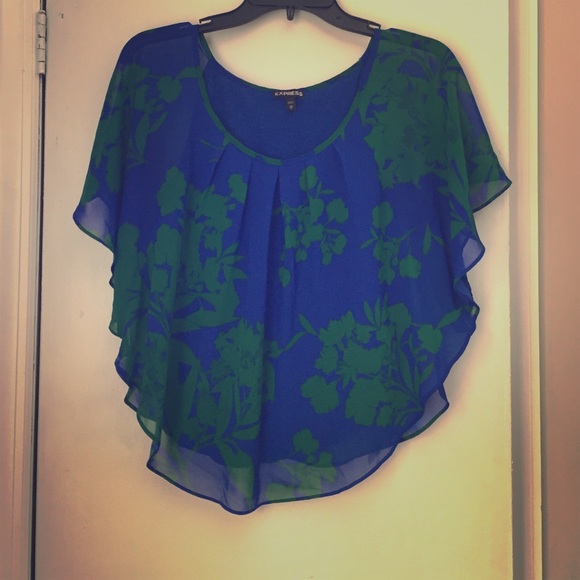 Express Sheer Floral Shirt