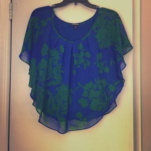 Express Sheer Floral Shirt