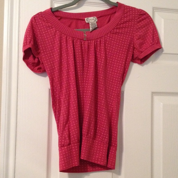 Pink polka dot shirt