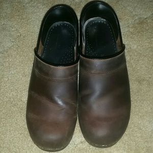 Sanita Brown clogs