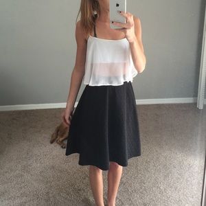 Black Midi Circle Skirt