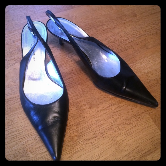 Dolce&Gabbana sling back kitten heel