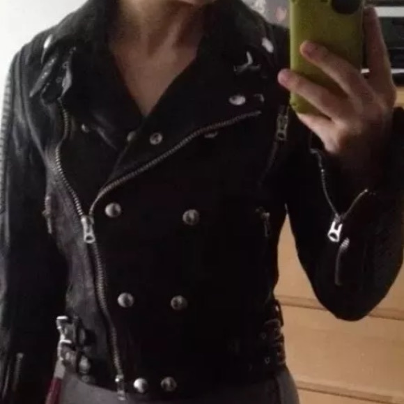 SOLD Burberry leather Moto jacket w/ tags - Picture 2 of 4