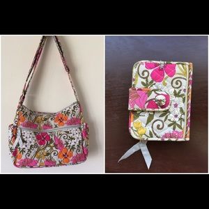 Vera Bradley Shoulder Bag in "tea garden" pattern
