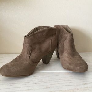 Charlotte Russe Shoes - Taupe Faux Suede Ankle Booties Charlotte Russe Shoes - Taupe Faux Suede Ankle Booties