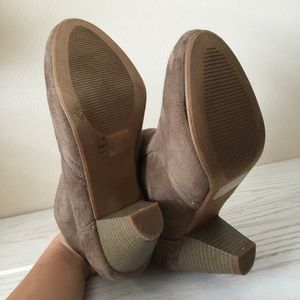 Charlotte Russe Shoes - Taupe Faux Suede Ankle Booties Charlotte Russe Shoes - Taupe Faux Suede Ankle Booties