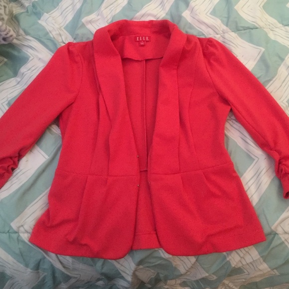 Red/pink 1/4 sleeve Blazer - Picture 3 of 4