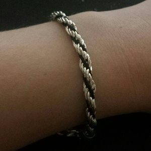 Black and silver bracelet