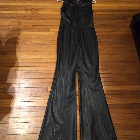 ESCADA FAUX LEATHER JUMPSUIT