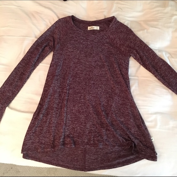 🚫traded🚫Raspberry marled swing long sleeve top - Picture 2 of 4