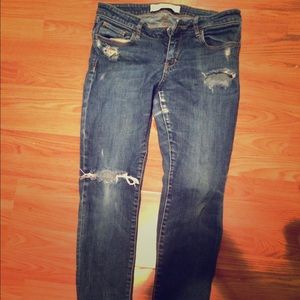 Super skinny destroyed a&f jeans