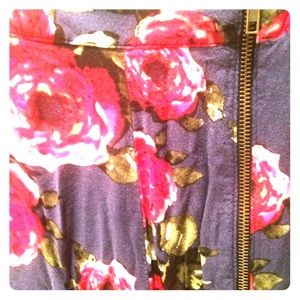 Kimchi Blue zip front floral skater skirt