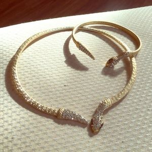 Matching snake necklace and bracelet