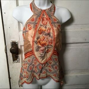 Victoria's Secret Silk Boho-Chic Halter Top