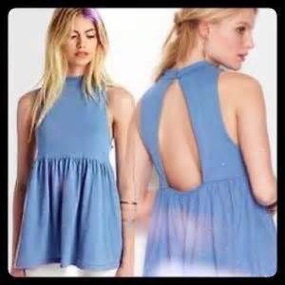Free People Tops - Free people mock neck peplum sleeveless tunic. M