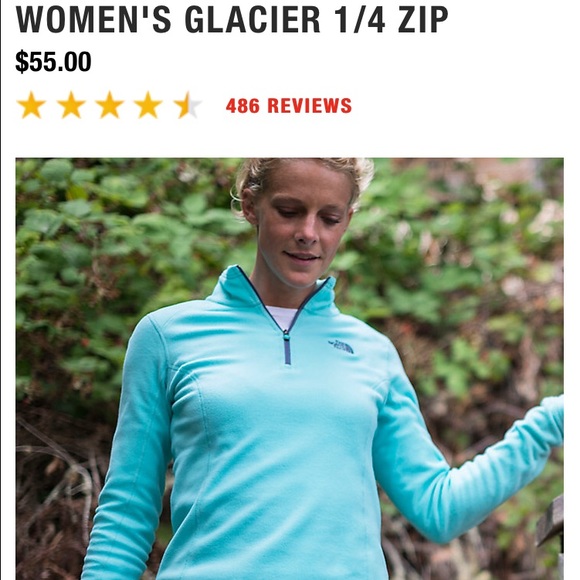 black North Face quarter zip fleece - Picture 2 of 2