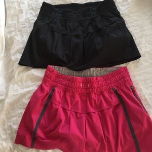 Lululemon lot of 2 skorts size 4