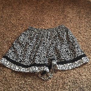 Black flowy shorts