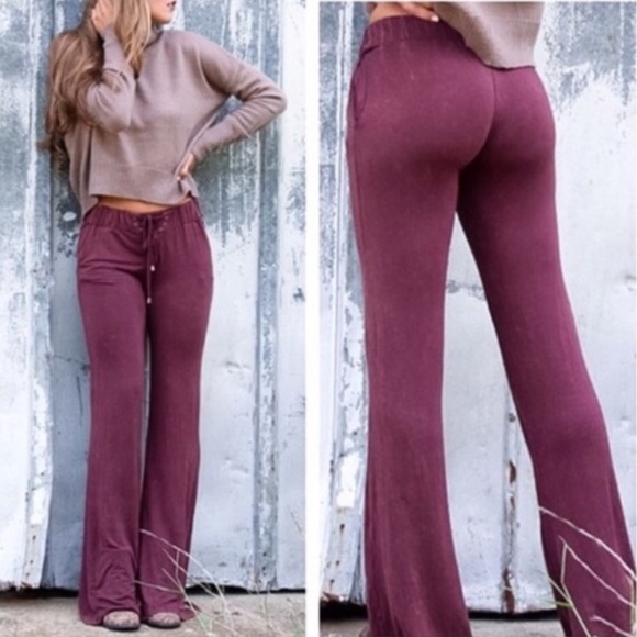💕Burgundy Boho Pants