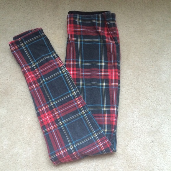 Plaid leggings