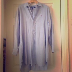 Ralph Lauren Large Tunic blue hi low