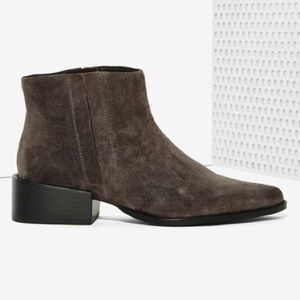 Grey City West Suede Ankle Boot