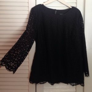 ⚡️24 HR FLASH SALE Black lace cut out 3/4 J CREW