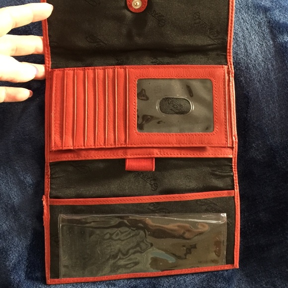 Fossil Red Leather Wallet - Picture 2 of 4