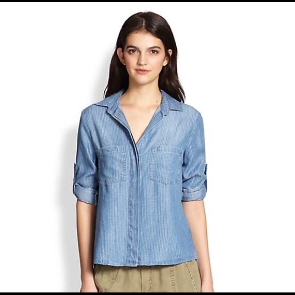 Bella Dahl Women’s Pinstripe Denim Button-Down