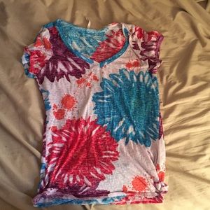 colorful flower shirt