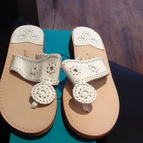 Jack Rogers leather flip flops