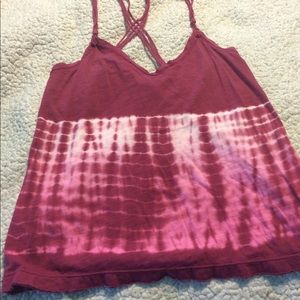 TRADING! Red American eagle tie-dyed top