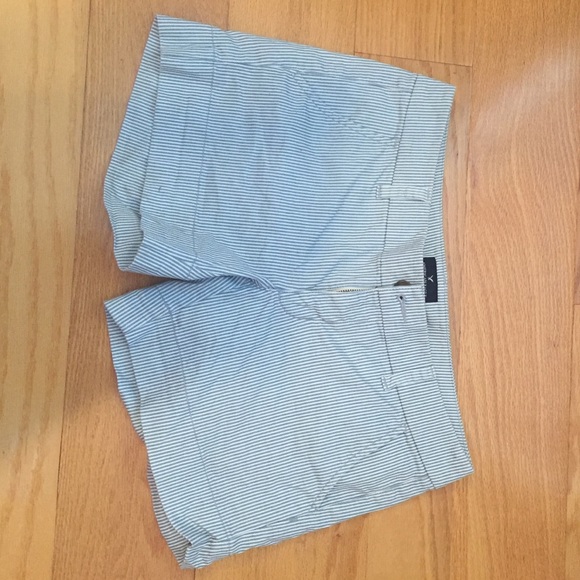 Blue and white striped shorts - Picture 1 of 2
