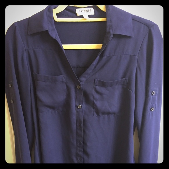 Express Portofino Shirt Navy Blue