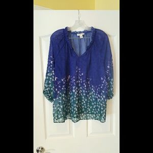 Coldwater Creek chiffon top, XL