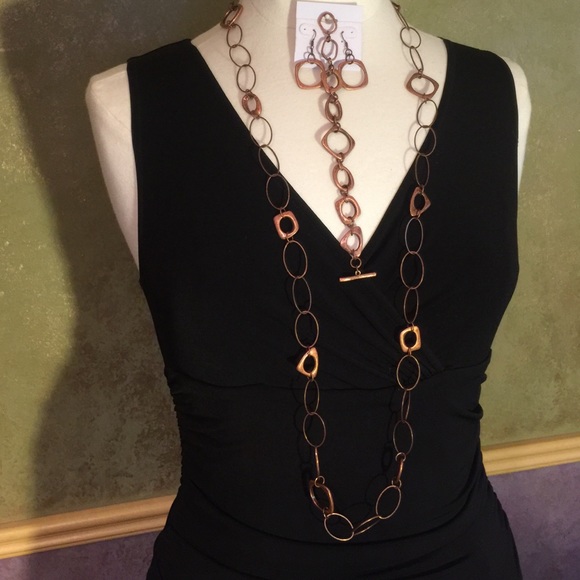 Premier Designs geometric copper earrings bracelet