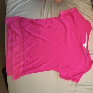 NY&C Pink Short Sleeve Sweater Size SMALL