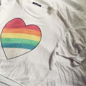 Wildfox Rainbow Heart Sweatshirt