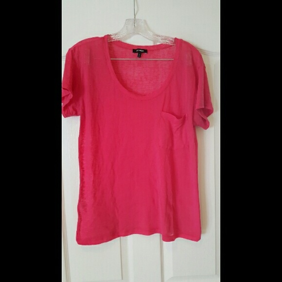 Express coral tee with burnout effect, S