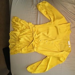 NY&C Brand 3-Quarter sleeve Yellow Top MEDIUM
